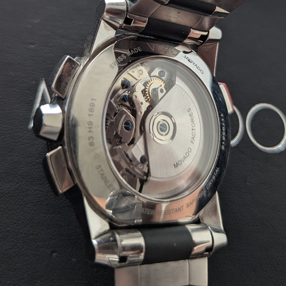 Movado Watch Mens CHRONOGRAPH RED LABEL-VIZIO FUSION... RARE - Picture 11 of 16